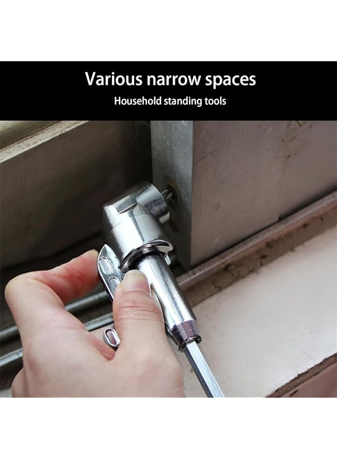 erorex 105 Degree Drill Adaptor 2Pcs 105° Right Angle Drill Attachment High Carbon Steel Hex Shank Magnetic Socket Holder For Power Drill Tools - Image 3