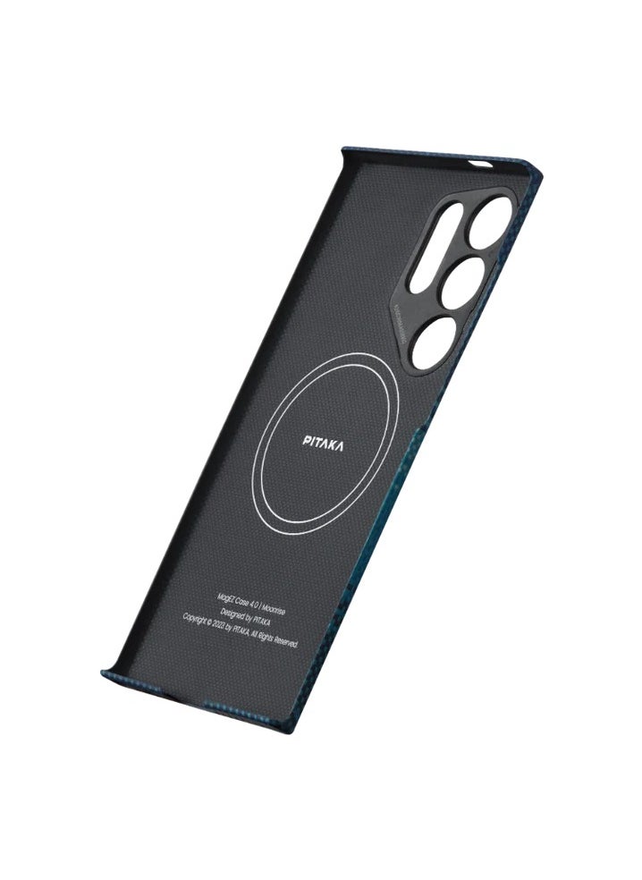 PITAKA - PITAKA for S24 Ultra Case, 6.8 Inch, Compatible with MagSafe, Slim & Light Samsung Galaxy S24 Ultra Case, 1500D Aramid Fiber Made - MagEZ Case 4 - Moonrise - Image 1