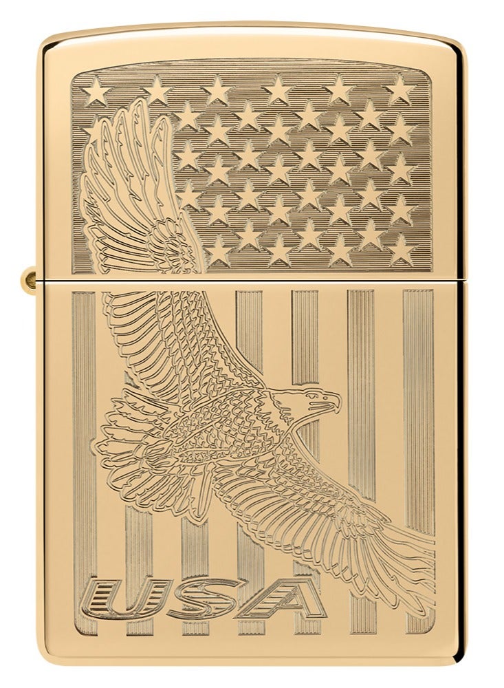 Zippo ولاعة مقاومة للرياح من Zippo AE400046 254B مصنوعة من النحاس الصلب المصقول للغاية - Image 2