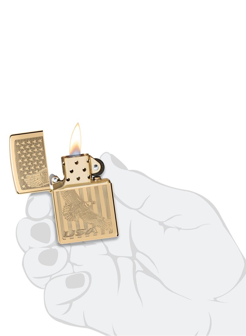 Zippo ولاعة مقاومة للرياح من Zippo AE400046 254B مصنوعة من النحاس الصلب المصقول للغاية - Image 5