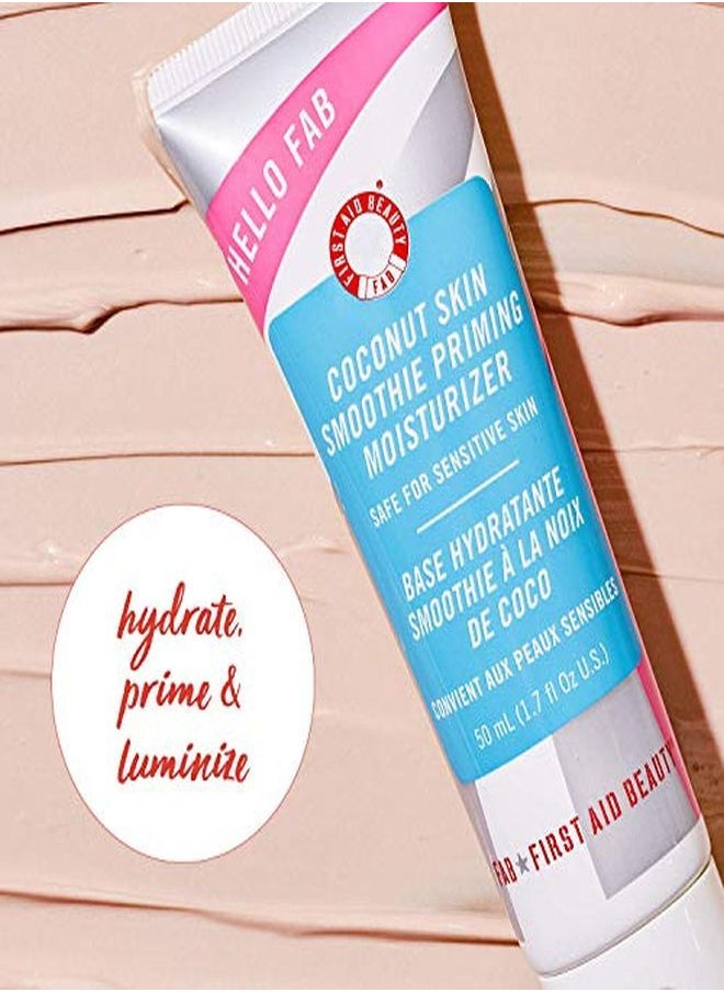 First Aid Beauty - Hello Fab Coconut Skin Smoothie Priming Moisturizer, 2In1 Moisturizer And Makeup Primer 1.7 Oz. - Image 1
