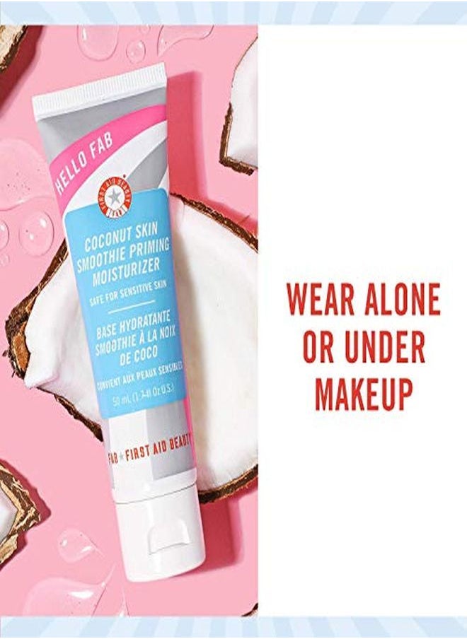 First Aid Beauty - Hello Fab Coconut Skin Smoothie Priming Moisturizer, 2In1 Moisturizer And Makeup Primer 1.7 Oz. - Image 1