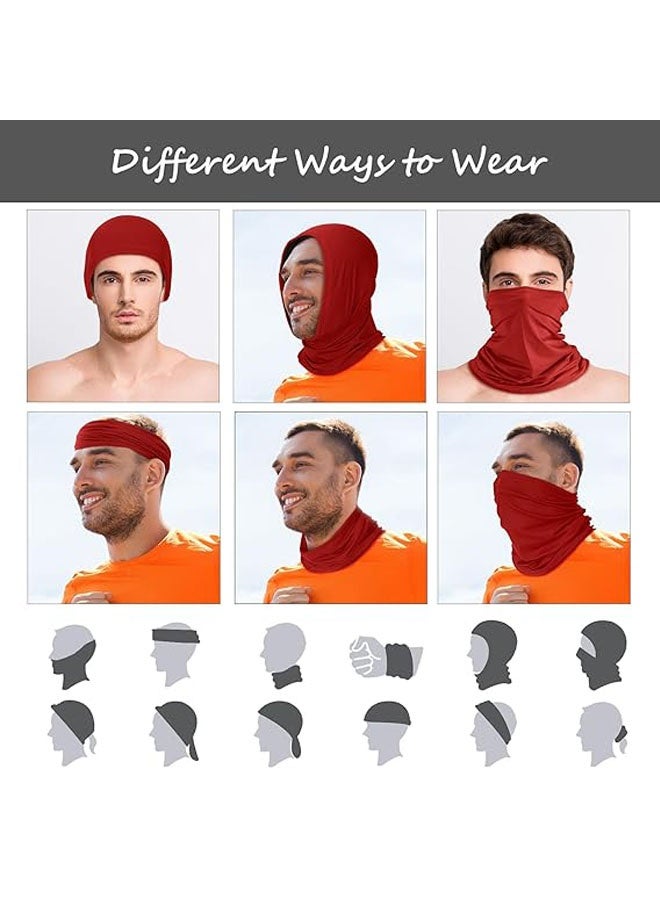 6 Pieces Summer UV Protection Cooling Neck Gaiter Face Clothing Neck Gaiter Mask Scarf Sunscreen Breathable Bandana - Image 4