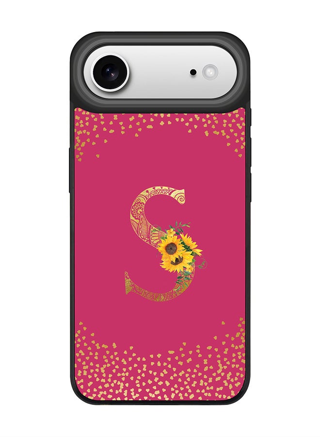 Stylizedd iPhone Air Case, [Compatible with MagSafe] Slim Magnetic cover Phone Case iPhone Air -Custom Floral Monogram - S ( Deep Pink ) - Image 1