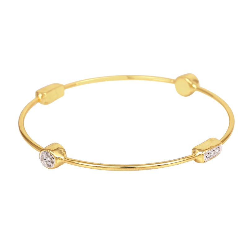 Estele 24Kt Gold Plated Elegant Bangle Type Bracelet for Women - Image 4