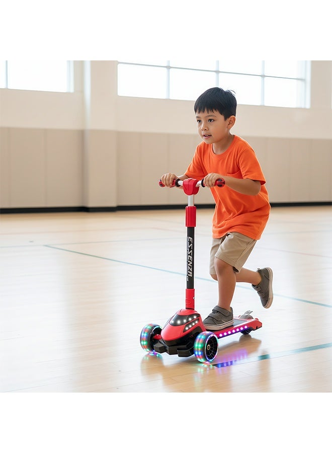 Beauenty Scooter for Kids,Kids Balance Bike with 3 Wheels with Foldable & Height Adjustable Handle for Boy Girl Age 3-18 Year,Lean to Steer,Non-Slip Deck,Scooter for Toddler with LED Light Wheel and Music - Image 5