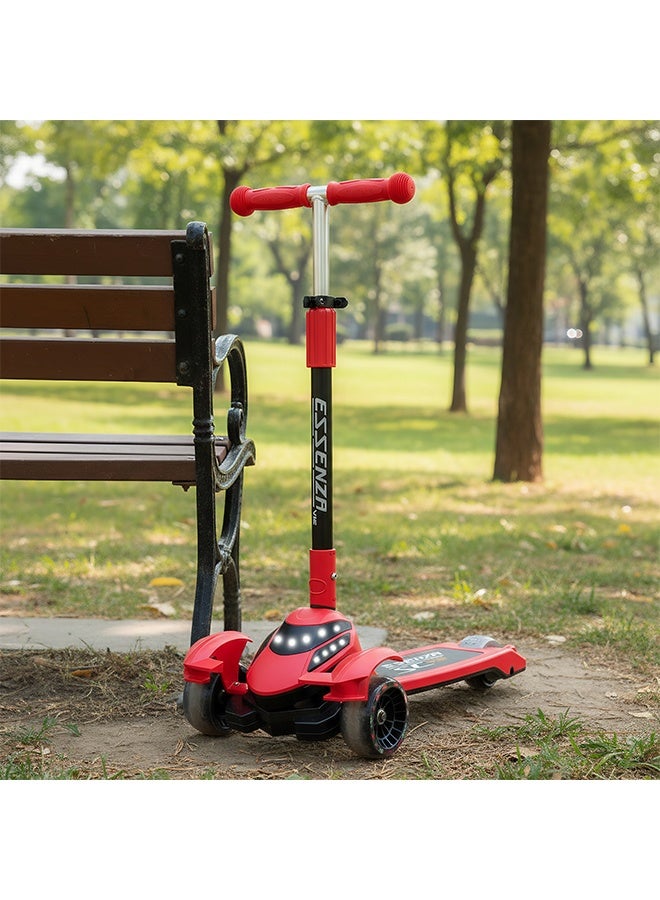 Beauenty Scooter for Kids,Kids Balance Bike with 3 Wheels with Foldable & Height Adjustable Handle for Boy Girl Age 3-18 Year,Lean to Steer,Non-Slip Deck,Scooter for Toddler with LED Light Wheel and Music - Image 4