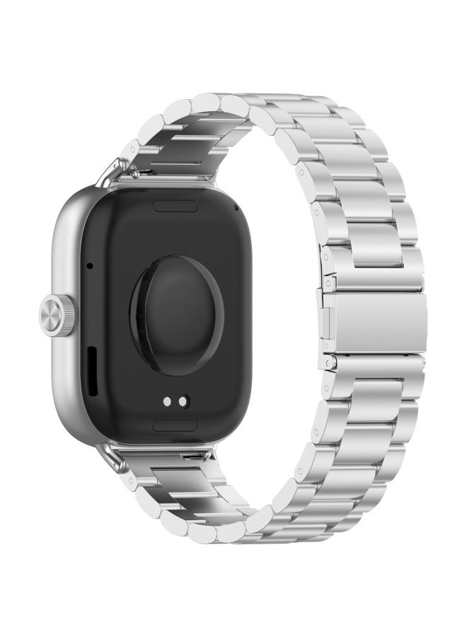 Loquat Luxury Stainless Steel Metal Band For Xiaomi Mi Smart Bracelet 8 Pro Redmi Watch 4 Three Plants Compatible Wristband Accessory-Color:For Xiaomi 8pro Silver  - Image 1
