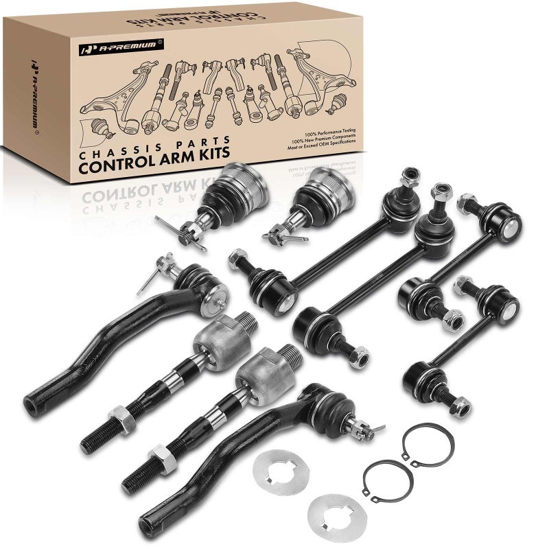 APremium Set of 10 Front Upper Ball Joint Inner Outer Tie Rod End Front Rear Sway Bar Link Compatible with Mazda 6 2009 2010 2011 2012 2013