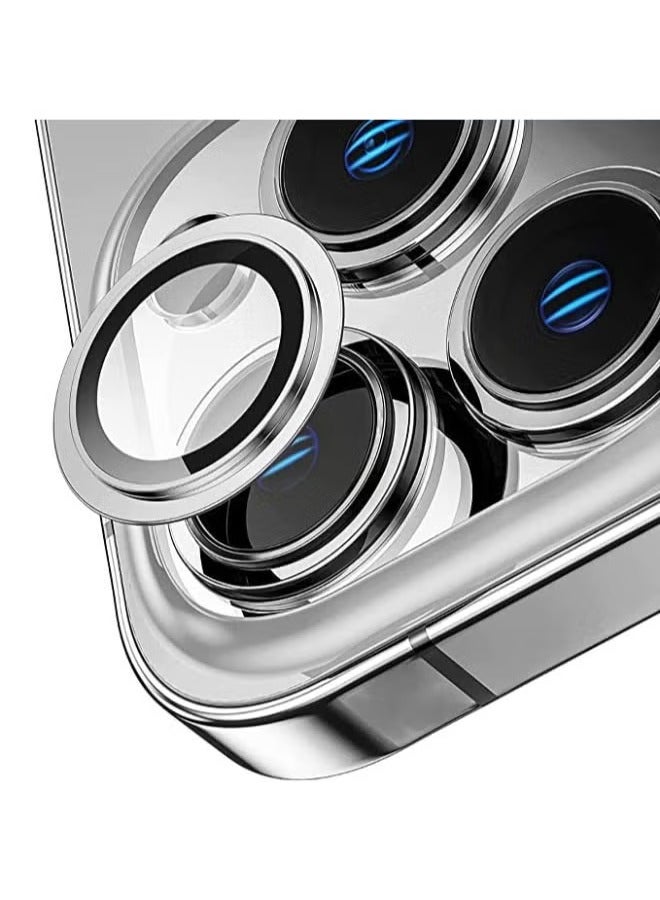 SHOPI Camera Lens Protector Compatible with Apple iPhone 14 Promax/Silver 