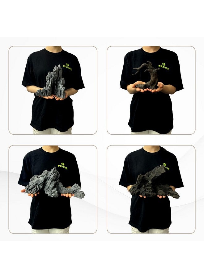 FZONE Driftwood for Aquarium Resin Model pH Neutral Aquarium Rocks for Aquascaping,Hardscape - Image 5