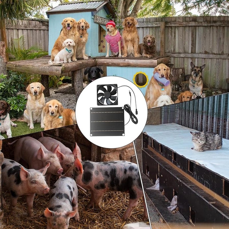 مروحة شفط تعمل بالطاقة الشمسية بقوة 30 واط، هادئة ومقاومة للعوامل الجوية، للتهوية في الحظائر والمستودعات والسقائف - Image 4