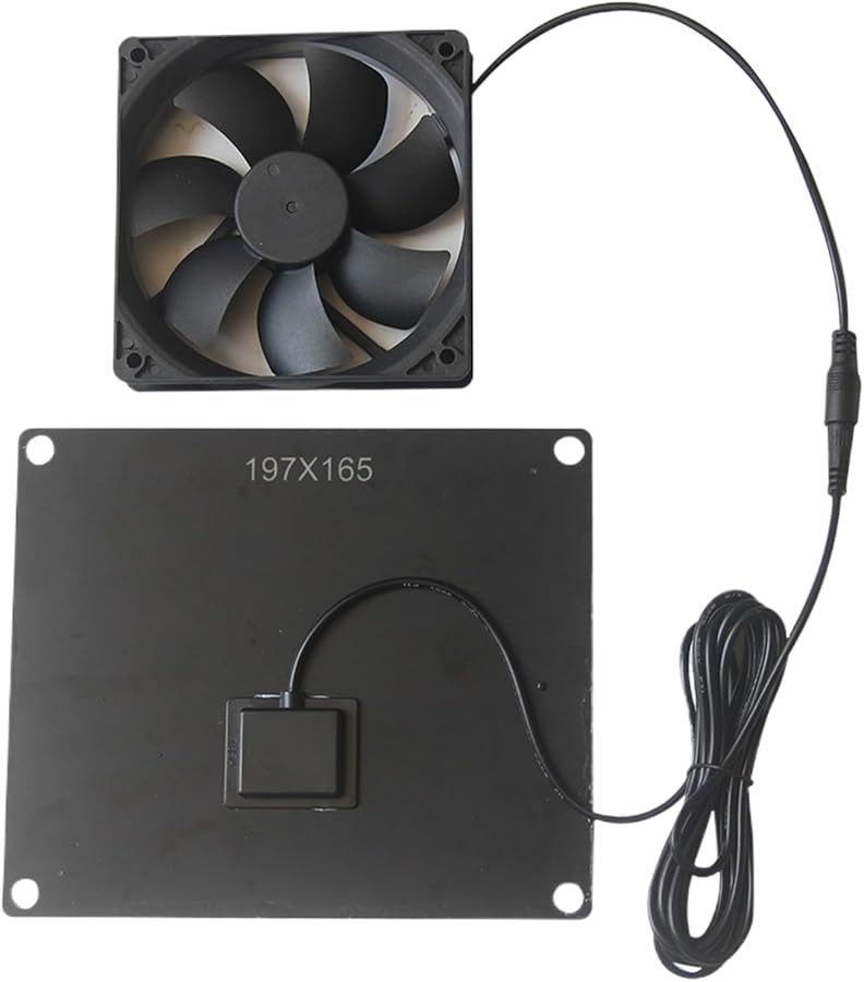 مروحة شفط تعمل بالطاقة الشمسية بقوة 30 واط، هادئة ومقاومة للعوامل الجوية، للتهوية في الحظائر والمستودعات والسقائف - Image 1