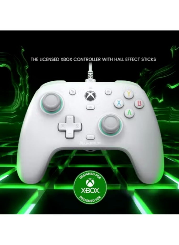 وحدة تحكم ألعاب سلكية احترافية لأجهزة Xbox Series X/S وXbox One وWindows 10/11، لوحة ألعاب Plug Steam and Play مع عصا تحكم Hall Effect/Hall Trigger باللون الأبيض - Image 2