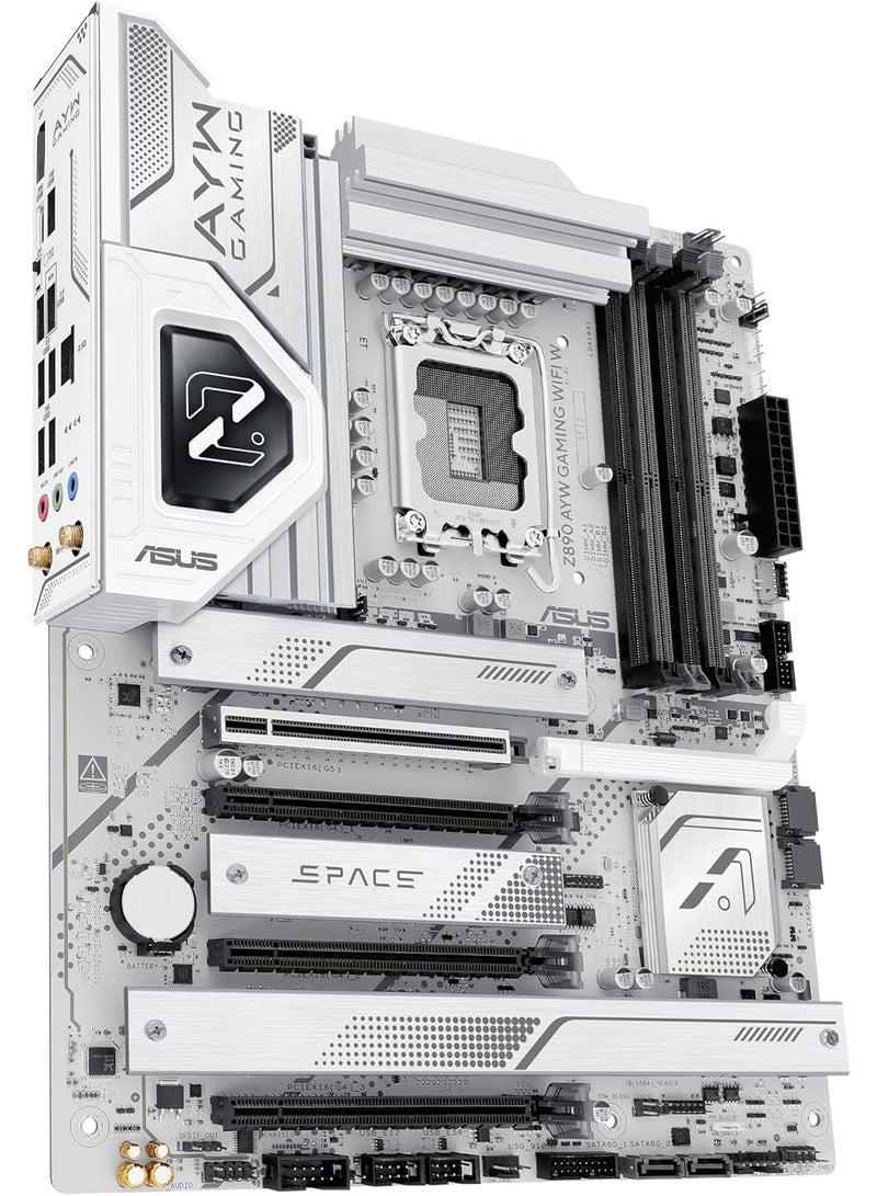 ASUS Z890 AYW Gaming WiFi W ATX Z890 Motherboard, Intel® Core™ Ultra Series 2 Ready, Advanced AI PC-Ready, 16+1+2+1 Stages, DDR5, PCIe® 5.0, Thunderbolt™ 4, USB Type-C®, 4 x M.2, Wi-Fi 7, 2.5Gb LAN - Image 2