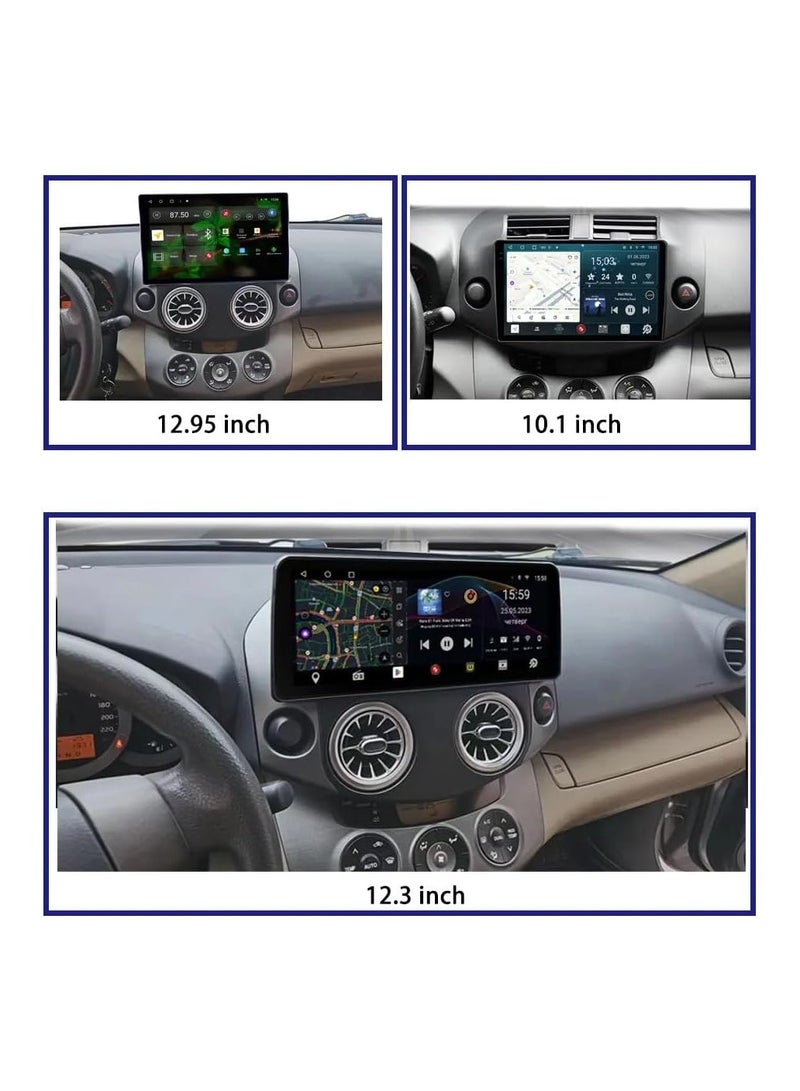 SHEZA STAR Android Car Stereo 12.3 Inch For Toyota RAV 4 2008 2009 2010 2011 2012 4GB RAM 64GB ROM Support Apple Carplay Android Auto With Complete Frame WiFi USB AHD Camera included  - Image 2