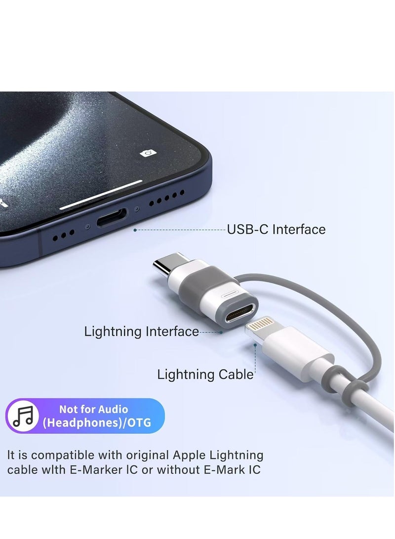 General 4 Pack Lightning to USB C Adapter for iPhone 15/15 Pro/15 Pro Max/15 Plus,Samsung,Support Charging & Data Transfer,Type C Charger Connector Cable,for iPhone 15 Charger Adapter  - Image 2