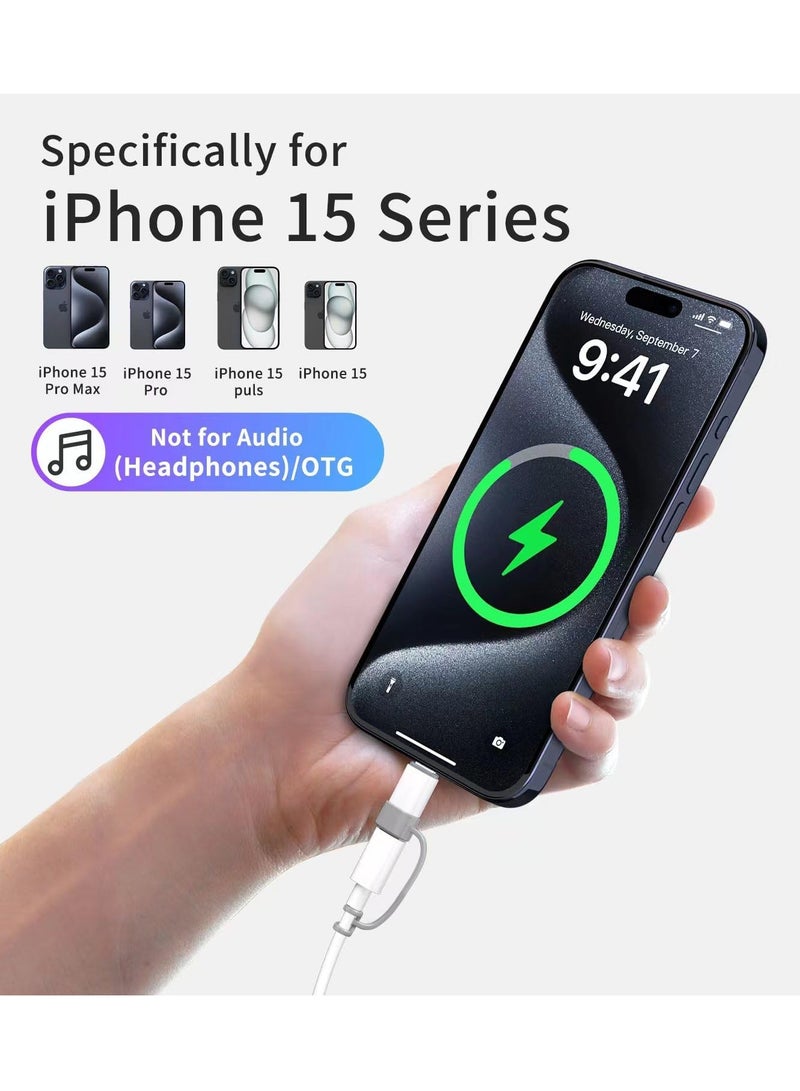 General 4 Pack Lightning to USB C Adapter for iPhone 15/15 Pro/15 Pro Max/15 Plus,Samsung,Support Charging & Data Transfer,Type C Charger Connector Cable,for iPhone 15 Charger Adapter  - Image 5