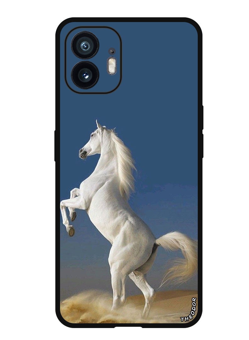 Theodor Protective Case Anti Scratch Shock Proof Bumper Cover For Nothing Phone (2) White horse - Image 1