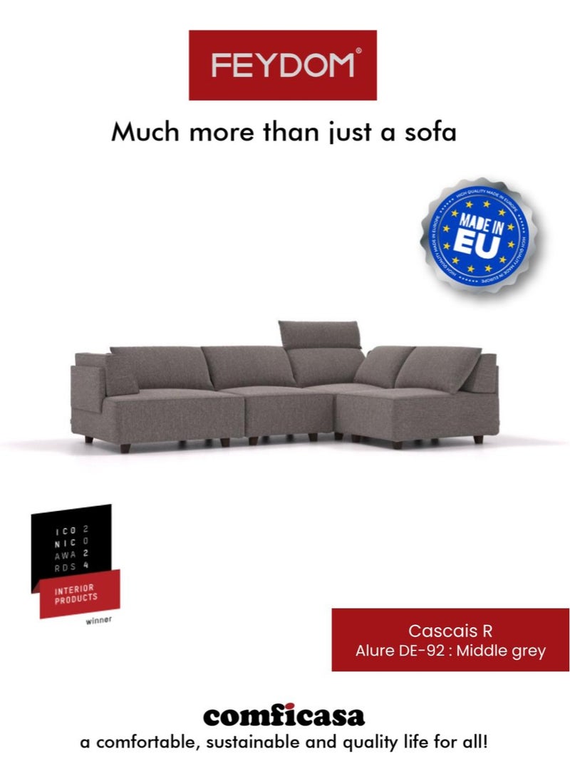 COMFICASA - FEYDOM Cascais R middle grey : The Modular sofa bed - Image 1