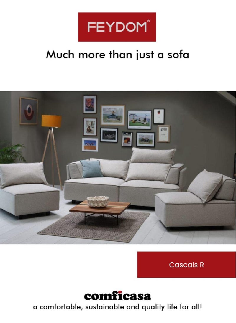 COMFICASA - FEYDOM Cascais R middle grey : The Modular sofa bed - Image 1