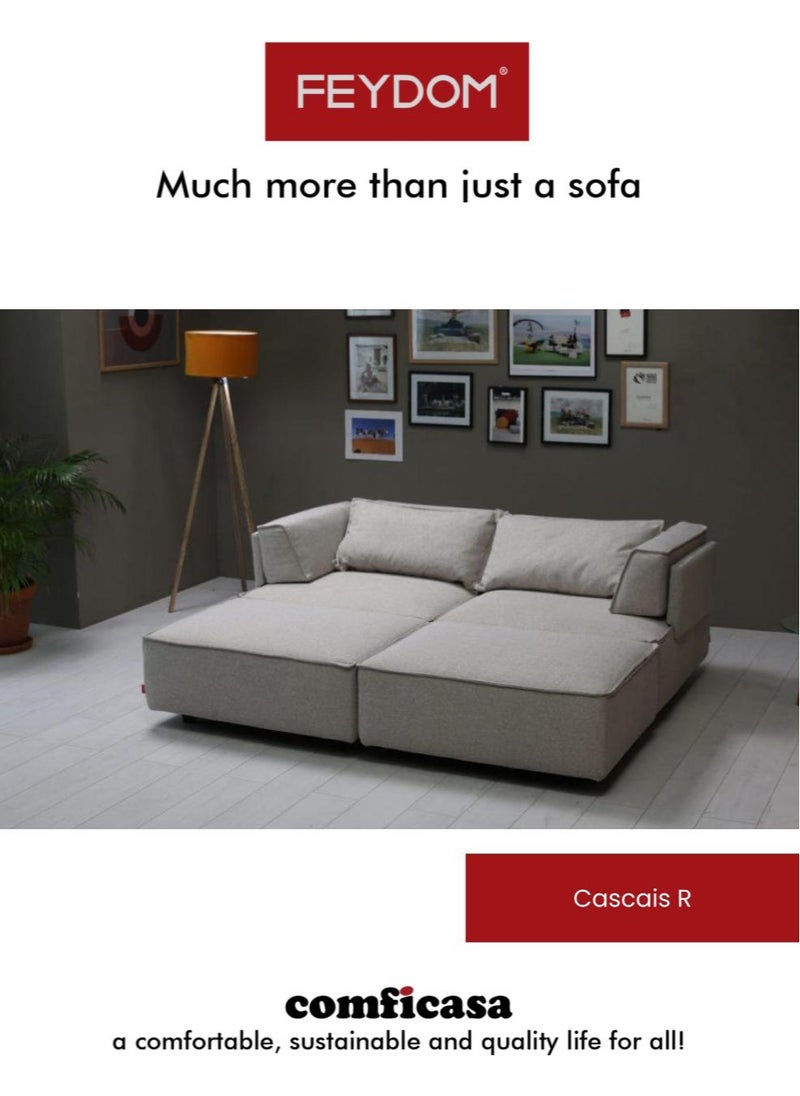 COMFICASA - FEYDOM Cascais R middle grey : The Modular sofa bed - Image 1