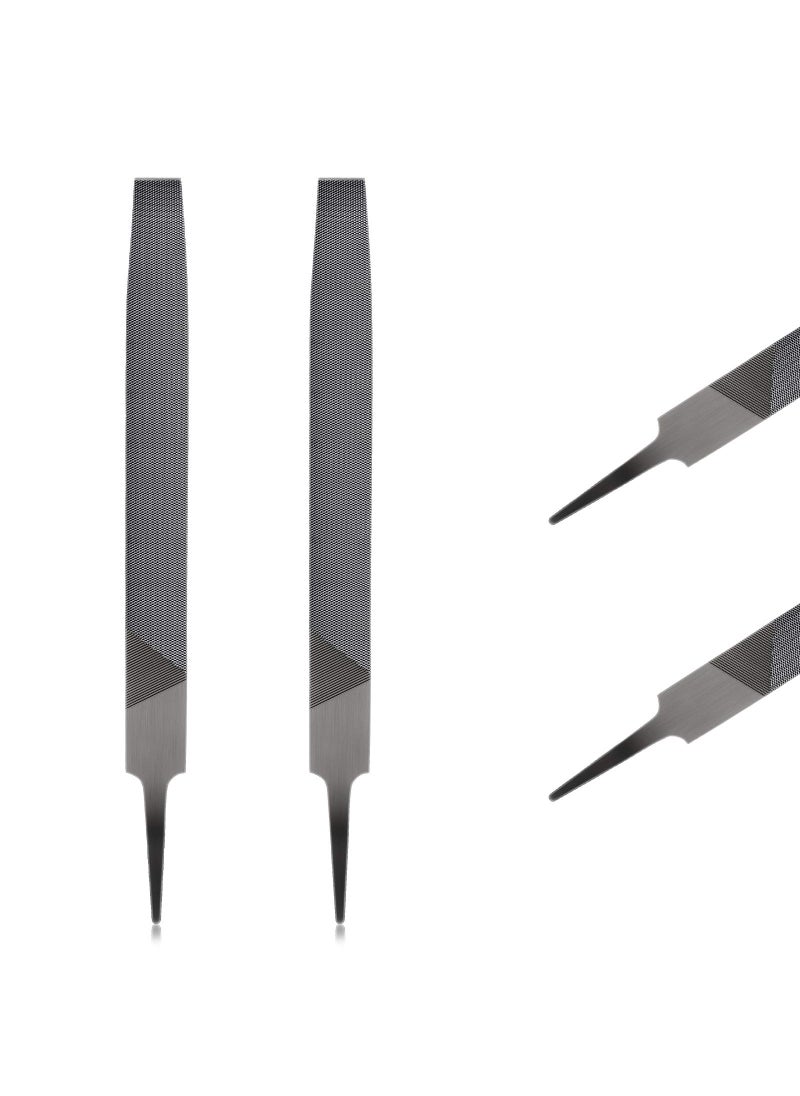 Honoson 2 Pack Rectangular Cut Axe File Mill Smooth Cut File Carded Hardened Steel Flat Suitable for Sharpening Dull Blunt or Tired Edges 