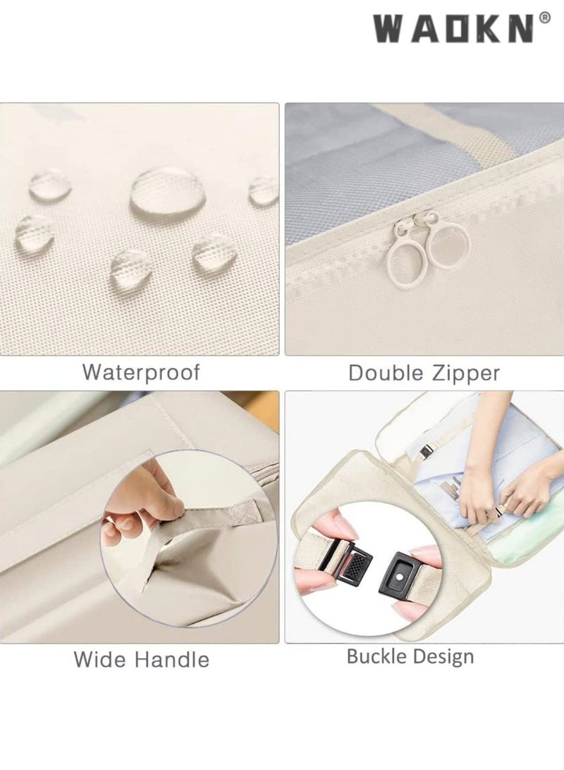 WAOKN Packing Cubes For Suitcases 8 Set Travel Luggage Packing for Suitcases Organizers Set with Toiletry Bag Compression Storage Shoe Bag,Clothing Underwear Bag  - Image 4