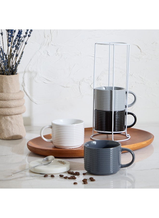 Home Box Davis 4-Piece Coffee Mug Set - 300 ml  - Image 4