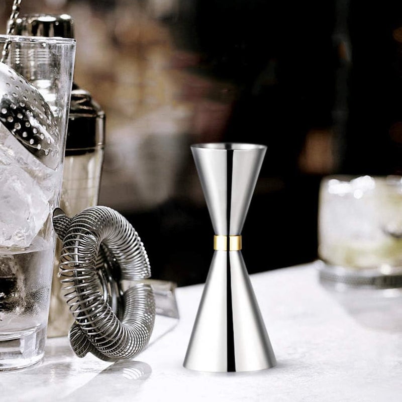 klarako Cocktail Measuring Cup Stainless Steel Bar Jigger 45 60ml Silver, 118mm - Image 4