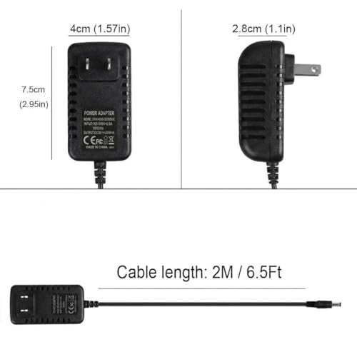 AlloverPower DC 5V 1A 2A Charger for Victrola Record Player Power Cord, for Vinyl Suitcase Turntable Player VSC-550BT VSC-550BT-BK Vintage 3-Speed AC Adapter FJ-SW0501500DU Replacement - Image 4