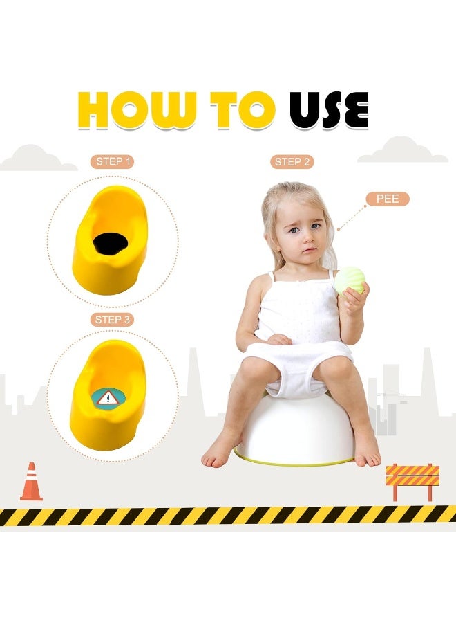 Geyee 24 Pcs Potty Training Stickers Potty You Pee on Toilet Reveal Stickers Chart Reusable Pee Decals Color Changing Seat Toilet Targets for Boys Girls Kids Training Use(Construction) - Image 4