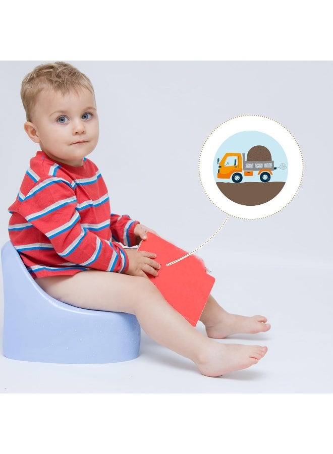 Geyee 24 Pcs Potty Training Stickers Potty You Pee on Toilet Reveal Stickers Chart Reusable Pee Decals Color Changing Seat Toilet Targets for Boys Girls Kids Training Use(Construction) - Image 5