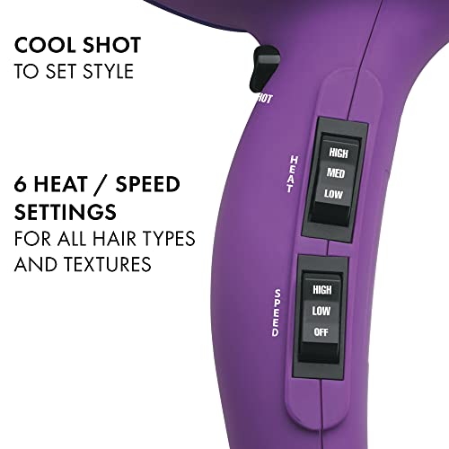 Hot Tools Pro Artist 1875W Turbo Ionic Dryer | Smooth, Frizz Free Blowouts (Purple) - Image 3