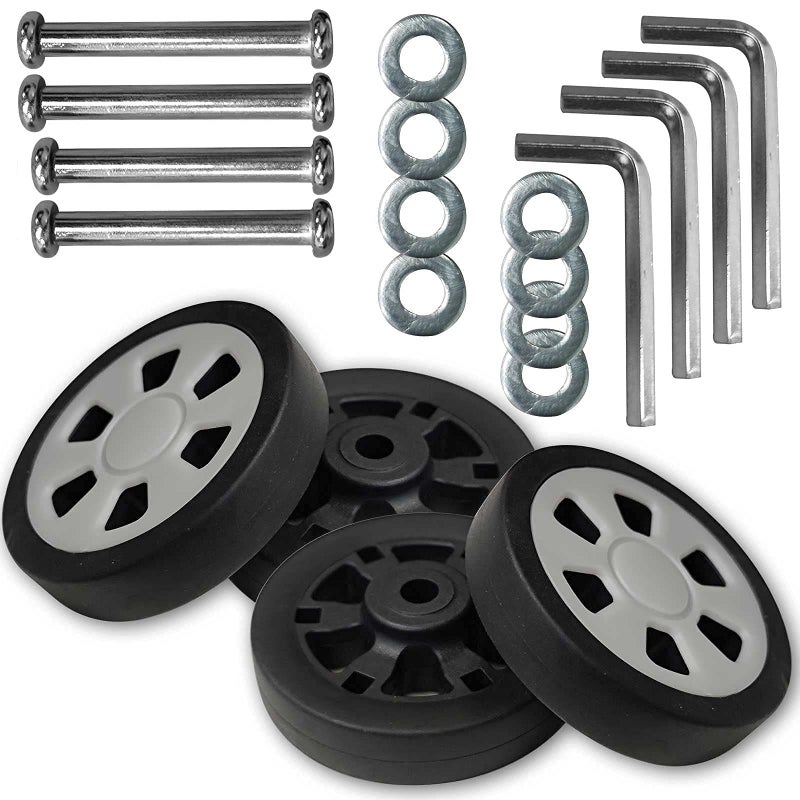 Miayaya Miayaya Suitcase Wheels Replacement 360 Spinner 55x12mm Kits Luggage Travel Wheel Double Accessories Universal Rubber Swivel Trolley Casters Bearings Repair Tools Set Rotating Flexible Quietness 2Pack  - Image 1