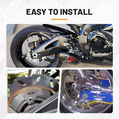 GZYF 1PC Stainless Steel Motor Floating Disc Rotors Rear Brake Rotors For DOWNTOWN i 200 300 ABS 2009-2011 Silver - Image 4