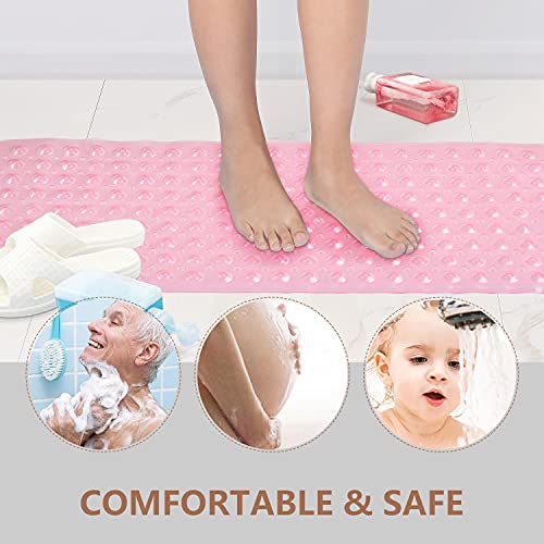Sheepping Baby Bath Mat for Tub Non Slip Extra Long Cover Bathtub Mat for Toddler Kids 40 X 16 Inch - Eco Friendly Infant Bath Tub Mat with 200 Big Suction Cups,Machine Washable Shower Mat - Image 5