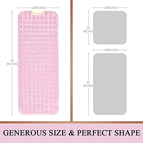 Sheepping Baby Bath Mat for Tub Non Slip Extra Long Cover Bathtub Mat for Toddler Kids 40 X 16 Inch - Eco Friendly Infant Bath Tub Mat with 200 Big Suction Cups,Machine Washable Shower Mat - Image 3