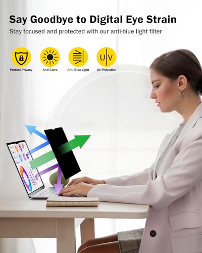 FFORITO F FORITO 360° Privacy Screen Protector Compatible with MacBook Air 13 inch (2018, 2019, 2020, 2021, M1), Anti Peeping, Anti Glare and Scratch Resistant Laptop Privacy Screen Shield - Image 4