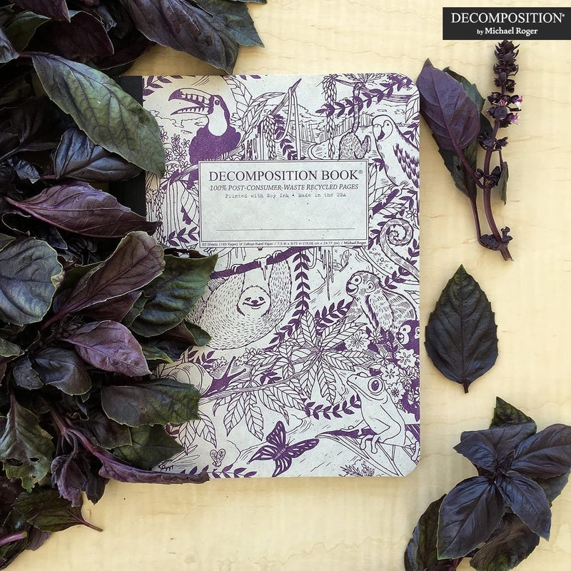 Decomposition Rainforest College Ruled Composition Notebook - 9.75 x 7.5 Journal with 160 Lined Pages - Notebooks for School Supplies, Home & Office - 100% Recycled Paper - Made in USA - Image 2
