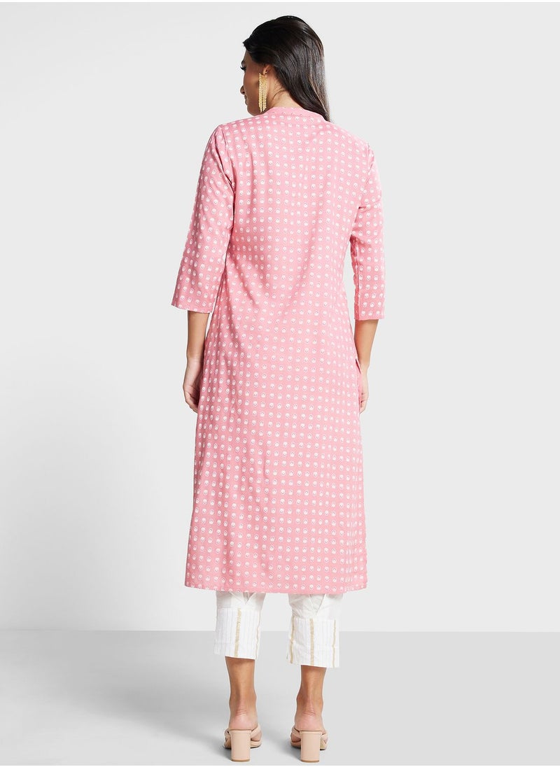 kolaba - Floral Printed Kurti - Image 1