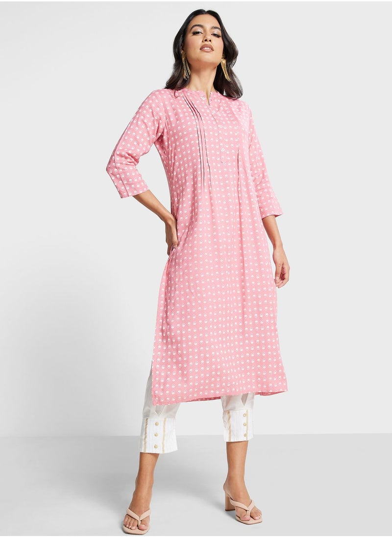 kolaba - Floral Printed Kurti - Image 1