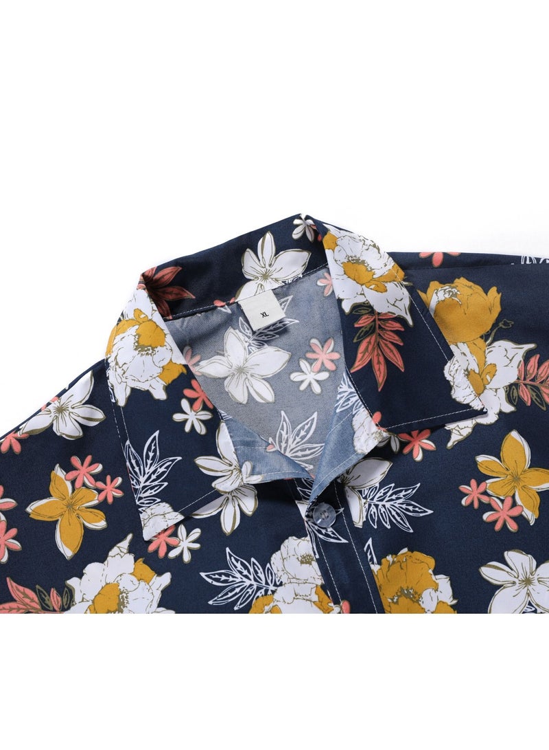 Loquat Printed Beach Quick Drying Loose Fitting Short Sleeved Shirt  - Image 4