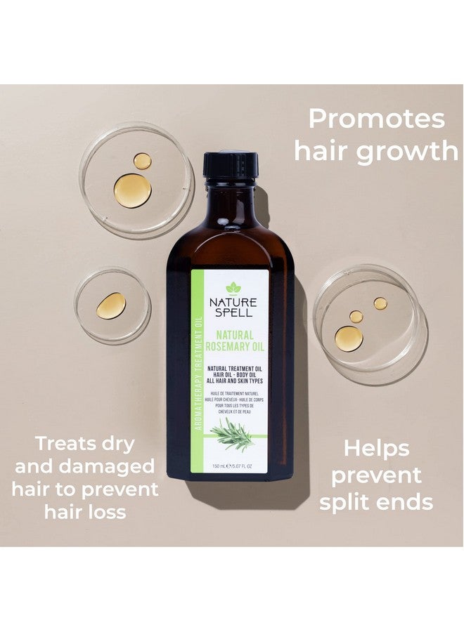 Nature Spell Rosemary Oil For Hair & Skin, Rosemary Oil For Hair Growth, Pre-Diluted, Treat Dry Damaged Hair to Target Hair Loss, 5.07 fl oz - Image 3