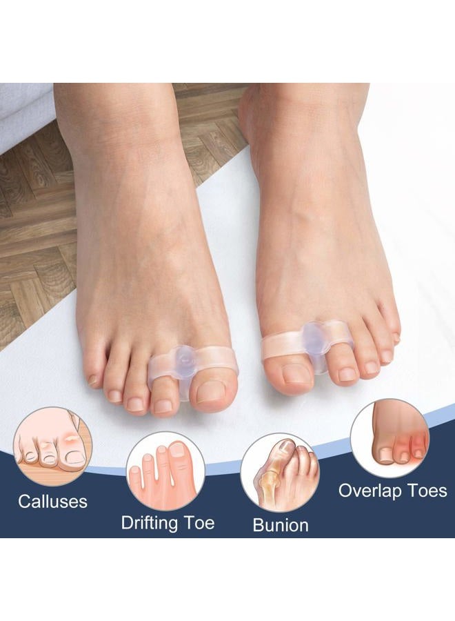 Promifun Gel Toe Corrector, 10 Pack of Toe Separators with 2 Loops, Big Toe Spacer for Bunion Pain and Overlapping Toe - Image 2