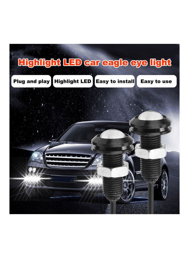 NIBEMINENT 23mm Eagle Eye LED Bulb DRL Light Ultra Thin Waterproof Black Aluminum - Image 4