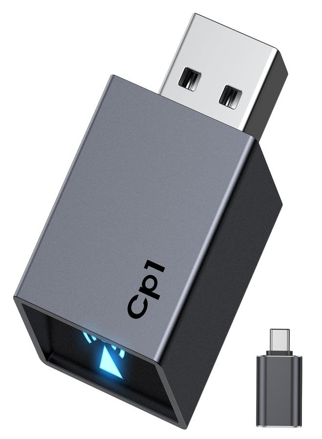 CNDPSTE Wireless CarPlay Adapter for iPhone [2025 Upgrade] Wired Mini Wireless Bluetooth Car Playback Adapter, Plug and Play Stable Connection for 2016 and iOS 10+, USB A/Type C Cars - Image 1