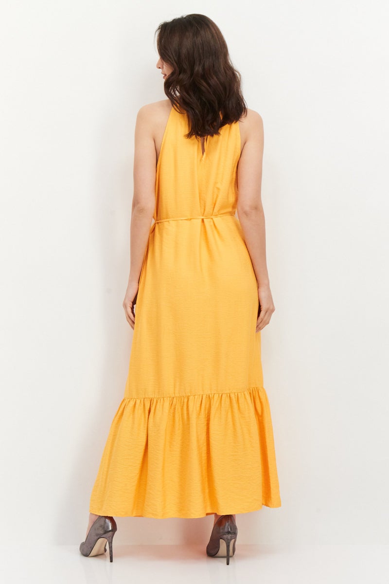 INC Women Solid Maxi Dress, Orange - Image 2