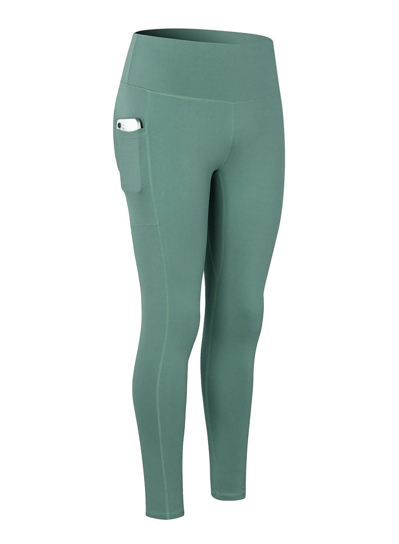 Loquat Women Quick Dry Breathable Elastic Trousers Green - Image 1