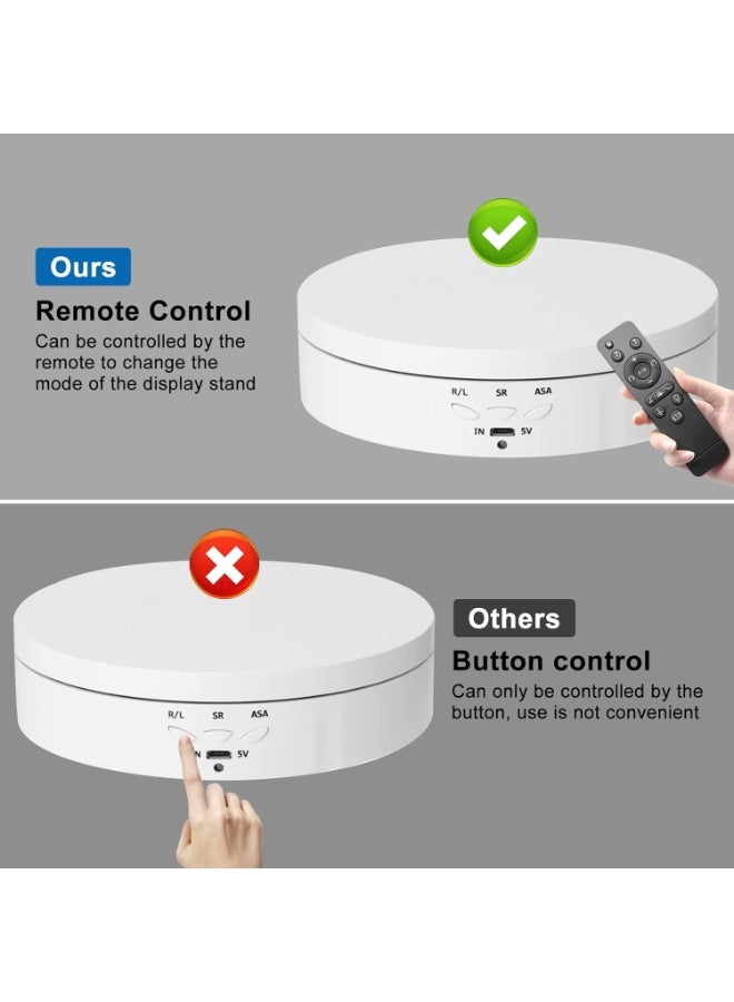 XiuWoo 3-in-1 Electric Turntable, 360°Rotating Display Stand with Remote Control for Photography, Product Display, Jewelry, Watches, 3D Models, Collectibles - Image 2